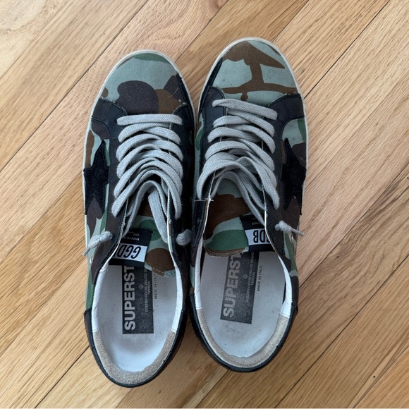 Golden Goose Green Camouflage Sneakers - Picture 3 of 5